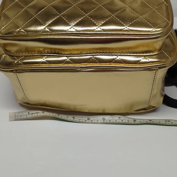 Disney Gold Quilted Minnie Mouse Backpack - Picture 7 of 8